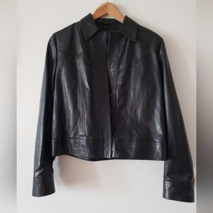 Banana Republic black leather jacket